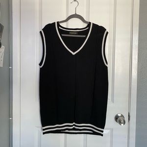 Cable knit sweater vest